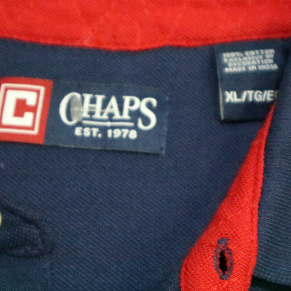 NWT CHAPS Red White and Blue Color Block Polo Sz XL - Picture 4 of 4